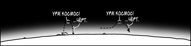 Сегодня вы отправитесь в космос, а затем сразу вернетесь назад.